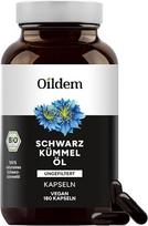 „Oildem“ ekologiškos juodųjų kmynų aliejaus kapsulės, tinkamos veganams (nefiltruotos)