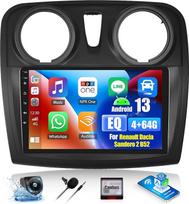 „OiLiehu“ 4G + 64G „Android 13“ automobilių radijas „2Din“, skirtas „Renault Dacia Sandero 2 B52“ (2012–2019 m.) modeliams, su „CarPlay“, „Android“, 9 colių IPS ekranu, „Bluetooth“, GPS, FM, RDS, „Wi-Fi“, SWC, ekvalaizeriu ir atbulinės eigos kamera