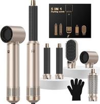 „OKWRAP“ plaukų formavimo prietaisas „Airstyler“ 1000 W, 5-in-1 plaukų formavimo prietaisas su oro suktukais