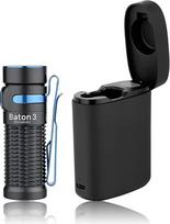 „OLIGHT Baton 3“ rinkinys: „Mini“ LED žibintuvėlis su belaidžiu įkrovimo dėklu