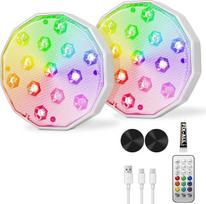 „Ollny“ LED baseino apšvietimas, RGB, magnetinis, įkraunamas, povandeninis, 2 vnt. rinkinys