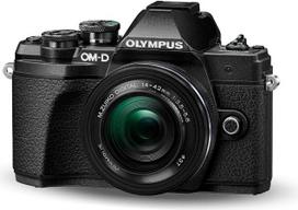 „Olympus OM-D E-M10 Mark III“ komplektas, „Micro Four Thirds“ sistemos fotoaparatas ir „M.Zuiko Digital ED 14–42 mm F3.5–5.6 EZ“ zoomobjektyvas