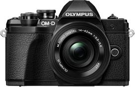 „Olympus OM-D E-M10 Mark III“ „Micro Four Thirds“ sistemos fotoaparato komplektas, „M.Zuiko Digital ED 14–42 mm F3,5–5,6 EZ“ zoom objektyvas ir „M.Zuiko Digital ED 40–150 mm F4–5,6 R“ teleobjektyvas