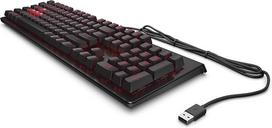 „OMEN Encoder“ žaidimų klaviatūra (Cherry MX Brown, „Anti-Ghosting“, „N-Key Rollover“, RGB apšvietimas, USB prievadas, apipinta apvalkalo danga, reguliuojami atraminiai kojeliai, QWERTZ išdėstymas) Juoda