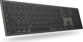 „OMOTON“ aliumininė „Bluetooth“ klaviatūra „Mac“, įkraunama, QWERTZ