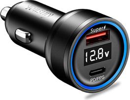 „OnePlus“ automobilinis įkroviklis „SuperVOOC“ 100 W su 2 prievadais, pritaikytas „Oppo Find X9“, „N6“, „Reno 16“, „15“, „OnePlus 15“, „13“ ir „Warp“ USB automobiliniams adapteriams, taip pat „Realme GT 8“, „16“ „SuperDart“ automobiliniams įkrovikliams