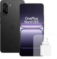 „OnePlus Nord CE5“ išmanusis telefonas: 8GB RAM, 256GB atminties, 6,77 colio ekranas, 120 Hz AMOLED, 50 MP kamera su optiniu vaizdo stabilizatoriumi (OIS), 5200 mAh baterija, su 80 W įkrovikliu, juodos spalvos