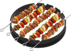 „Onlyfire“ šašlykų kepimo ant iešmo rinkinys, 5 iešmai su grotelėmis, nerūdijančio plieno kebabo iešmai, skirti 57 cm „Weber Kettle“ griliams, mėsos iešmai, kepimo iešmai, kebabo iešmai, skirti