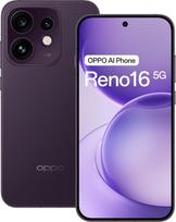 „OPPO Reno16 5G“ mobilusis telefonas, 8+256GB, 6000 mAh, 120 Hz, 50 MP, violetinė-juoda