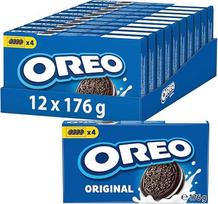 „OREO“ originalūs šokoladiniai sausainiai su vaniliniu kremu, 176 g (12 vnt. pakuotė)