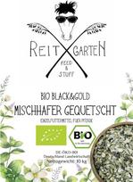 „Organic Mixing Oats Black & Gold“ – suspausti 10 kg arklių pašarai, koncentruoti avižų pašarai, garantuota, kad be priedų, ekologiški