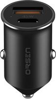 „Orsen C8“ automobilinis įkroviklis, 45 W, 12 V, 24 V, USB-C, USB-A, greitasis automobilinis įkroviklis su cigarečių degiklio adapteriu