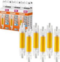 „Osram LED Slim Line Slim“ daugiakolorė LED lempa su R7s retrofit pagrindu, 4,5 W/470 lm, skaidri, šaltai balta šviesa (4000 K), be reguliavimo galimybės, IP20, bešvinis stiklas, 16 mm skersmuo