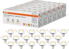 „Osram Recess Essential“ LED prožektorių rinkinys GU10, 3 vnt. po 2,6 W, GU10, balti, pakuotėje