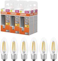 „Osram“ LED „Star“ žvakės formos lemputė, B40, kaitrinė gija, 3,4 W, skaidri, E27
