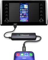 „OTTOCAST Mirror Touch“ belaidis „CarPlay“ adapteris, 3-in-1 telefono ekrano atvaizdavimas su valdymu per jutiklinį ekraną, „Netflix“ ir „YouTube“ per automobilio ekraną, skirtas automobiliams su gamykliniu „CarPlay“ laidiniu jungimu