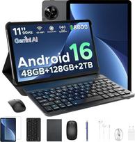„P11“ planšetinis kompiuteris, 11 colių, „Android 16“, 48GB RAM + 128GB ROM, T7250, juodos spalvos