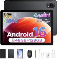 „P10 Pro“ planšetinis kompiuteris, 10 colių, „Android 16“ su „Gemini AI“, 48GB RAM + 128GB ROM / 2 TB TF