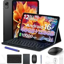 „P12“ planšetinis kompiuteris su „Android 16“, 12 colių planšetiniai kompiuteriai su 120 Hz atnaujinimo dažniu, 10 000 mAh, „T7280“ aštuonių branduolių procesorius, 8 MP + 13 MP, 48GB RAM + 128GB ROM / 2 TB TF, 5G, „Wi-Fi“, 7,8 mm storio, „Gemini AI“, „