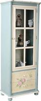„Palazzo Exclusive“ senovinio stiliaus stiklinė vitrina, 160 cm, įvairiaspalvė, su rožių paveikslu, kaimo stiliaus, FRF084