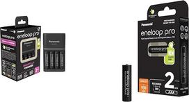„Panasonic eneloop SmartPlus“ įkroviklis, skirtas 1–4 AA/AAA NI-MH baterijoms ir „Panasonic eneloop Pro“