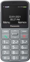„Panasonic KX-TU160EXG 2G Essentials“ mobilusis telefonas vyresnio amžiaus žmonėms, SOS pagalbos mygtukas, dideli atskiri mygtukai, didelis šriftas ir skaičių ekranas, pilkos spalvos