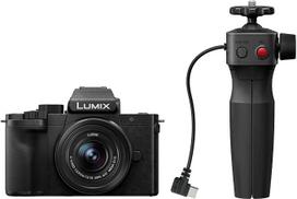 „Panasonic Lumix DC-G100DVEGK“ „Micro Four Thirds“ veidrodžiais neturintis fotoaparatas su „Lumix G Vario 12–32 mm F3,5–5,6“ objektyvu ir DMW-SHGR2 trikojio rankena, 20,3 MP, 4K 30p/FHD 60 vaizdo įrašymas, vlog'ų kamera, įkrovimas per USB-C, juoda