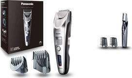 „Panasonic“ aukščiausios klasės plaukų kirpimo mašinėlė ER-SC60, 39 ilgio nustatymų, plaukų kirpimo mašinėlė (0,5–20 mm) ir kūno plaukų kirpimo mašinėlė ER-GK60 su 3 antgaliais, elektrinis vyriškas skustuvas, odai nekenksmingas skutimasis tiek drėgnuoju,