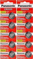 „Panasonic“ CR2025 3 V ličio baterijos, 10 vnt.