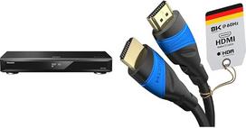 „Panasonic“ DMR-UBC90EGK „Ultra HD“ „Blu-ray“ įrašymo įrenginys ir „KabelDirekt“ – 8K/4K HDMI kabelis – 2 m – 8K@60Hz