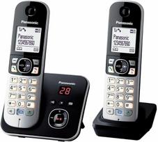 „Panasonic“ KX-TG6822 bevielis telefonas su atsakikliu (laisvų rankų funkcija, mažas spinduliavimas)