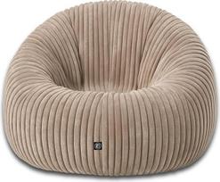 „PATCH HOME Deluxe“ 2-in-1 kėdė-pufas su diržais – žaidimų pufai suaugusiems ir vaikams su užtrauktuku – jau užpildyti – idealiai tinka sėdėti ir gulėti („Latte Macchiato“, skersmuo 155 cm)