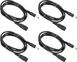„PATIKIL“ 3 pėdų DC „vyriškas–moteriškas“ prailginimo kabelis, 3,5 × 1,35 mm, 4 vnt., 24 AWG kabelio adapteris, įkrovimo kabelis, skirtas LED juostoms, DVR, maršrutizatoriams, kameroms, juodos spalvos