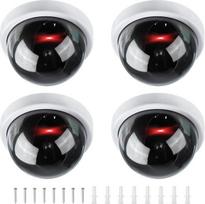 „PATIKIL“ imituojamos apsaugos kameros, 4 vnt. imituojamų kupolo formos kamerų su mirksinčiu raudonu LED žibintu ir varžtu, skirtos naudoti viduje ir lauke, namuose bei versle, baltos spalvos
