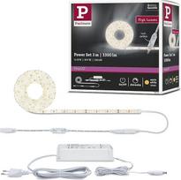 „Paulmann 789.56 SimpLED“ elektros lizdų rinkinys, 3 m, šilta balta, 33 W, su apvalkalu, su laidu, su reguliatoriumi, 1100 lm/m