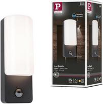 „Paulmann Bonnie 94851“ LED lauko sieninis šviestuvas su judesio jutikliu, IP44, 93 x 77 mm, 3000 K, 8,5 W, 560 lm, 230 V, antracito spalvos aliuminis, lauko šviestuvas