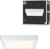 „Paulmann Lunar“ lubinis šviestuvas „Flat LED-Light“ (kvadratinis, 30 x 30 x 3,8 cm, šviesos spalva: šilta balta), interjero sieninis šviestuvas, LED panelė iš aliuminio, spalva: matinė balta, sidabrinė
