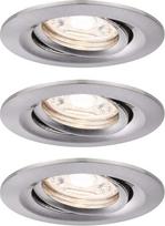„Paulmann Nova Mini Plus“ LED įleistinių šviestuvų rinkinys, 3 vnt., 4,2 W, 2700 K, šlifuoto geležies spalvos