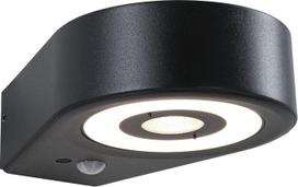 „Paulmann Silma 94865“ LED lauko sieninis šviestuvas su judesio jutikliu, IP44, 65 x 186 mm, 3000 K, 5,5 / 1 x 0,7 W, 600 lm, 230 V, antracito spalvos aliuminio sieninis šviestuvas