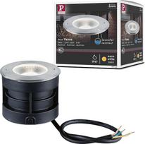 „Paulmann Vanea 94748“ LED lauko šviestuvas, įleidžiamas grindų šviestuvas, atsparus jūros vandeniui, IP67, apvalus, 100 mm, 3000 K, 3,5 W, 160 lm, 230 V, aliuminis, šilta balta spalva