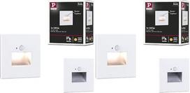 „Paulmann“ 93133 „Special Wand EBL“ rinkinys „Edge Square“ LED, 1 x 1,2 W, 230 V, PIR jutiklis, baltas (2 vnt. pakuotė)