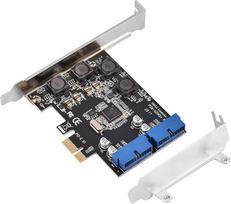 „PCI-Express“ USB 3.0 plėtimo plokštė su 2 prievadais, 19 kontaktų vidiniu jungikliu, 5Gbps greičiu, žemo profilio, skirta XP/7/8/8.1/10
