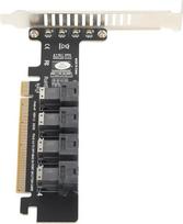 „PCIe X16“ į 4 prievadų „U.2“ adapterio plokštė – „U.2 NVMe SFF 8643/8639“ atskirtoji išplėtimo plokštė, palaiko „PCIe 4.0“ ir 2U korpusus