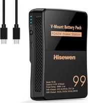 „PD-99 V“ montuojamas akumuliatorius su „USB-C PD“ įkrovimo jungtimi ir įkrovikliu, skirtas „Sony“ vaizdo kamerai