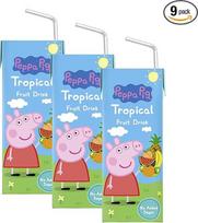 „Peppa Pig“ tropinių vaisių sultys, skanios sultys vaikams, su šiaudeliu, be pridėto cukraus, 3 vnt. pakuotė (3 x 200 ml) (3 vnt. pakuotė)