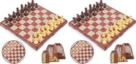 „Peradix“ šachmatų žaidimas „Magnetic Lady Game 2 in 1“, 30 x 30 cm sulankstoma šachmatų lenta su laikymo maišeliu, prabangus šachmatų rinkinys, skirtas šeimai, dovanai ar kelionei (2 vnt. rinkinys)