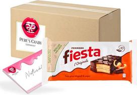 „Pere's Candy“ rinkinys: 6 vnt. po 360 g „Ferrero Fiesta“ biskvitų + „Pere's Candy“ užrašų bloknotas DIN A7, 25 lapai