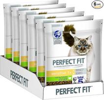 „Perfect Fit Sensitive 1+“ – sausas maistas suaugusiems jautriems katėms nuo 1 metų – be kviečių ir sojos – palengvina virškinimą – įvairių skonių