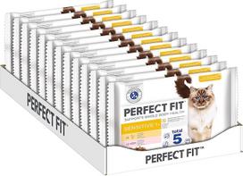 „Perfect Fit Sensitive 1+“ – sausas maistas suaugusiems jautriems katėms nuo 1 metų – be kviečių ir sojos – palengvina virškinimą – įvairių skonių