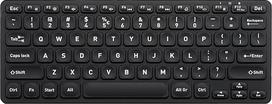„Perixx“ PERIBOARD-732B belaidė mini klaviatūra su apšvietimu – „X“ tipo žirklinės klavišai – baltas apšvietimas – JAV anglų kalbos QWERTY išdėstymas